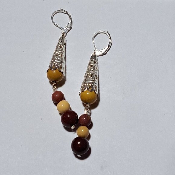 Handmade Mookaite Earrings - Picture 2 of 2